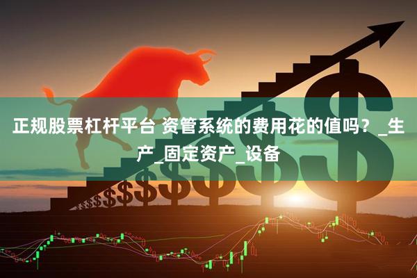 正规股票杠杆平台 资管系统的费用花的值吗？_生产_固定资产_设备